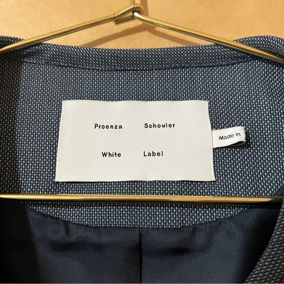 Proenza Schouler White Label Lucas Jacket in Wool Melange Denim Blazer Size 4 - Picture 3 of 11